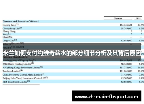 米兰如何支付约维奇薪水的部分细节分析及其背后原因